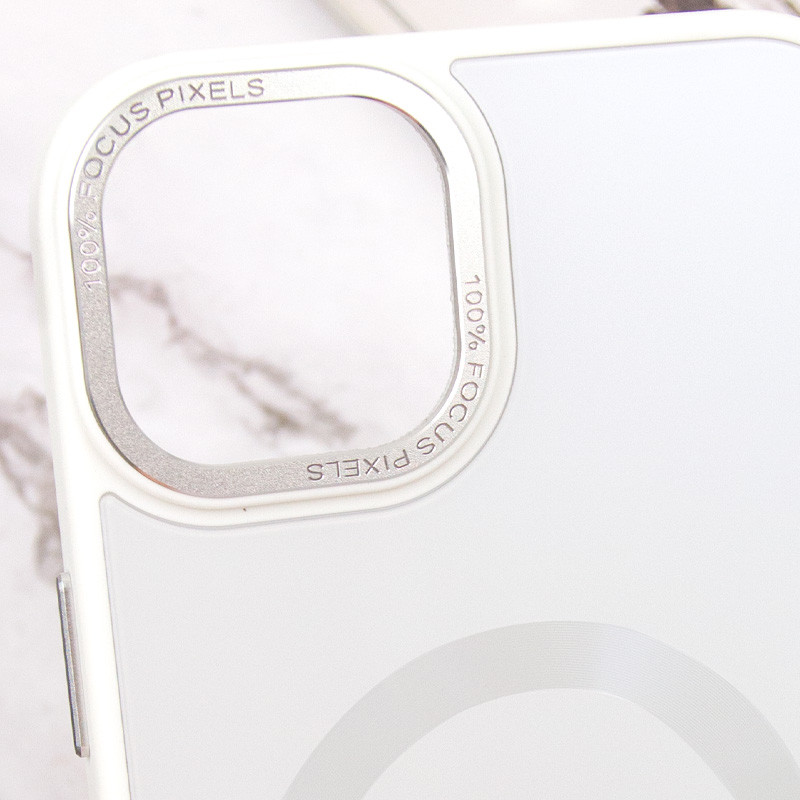 Замовити Чохол TPU+Glass Sapphire Midnight Open Camera with Magnetic Safe на Apple iPhone 15 Plus (6.7") (Білий / White) на vchehle.ua