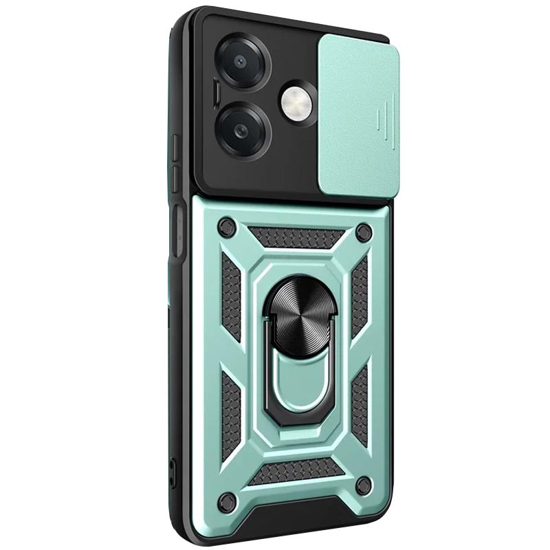 Ударопрочный чехол Camshield Serge Ring для Oppo A3 4G / A3x 4G/ A40m (Зеленый)