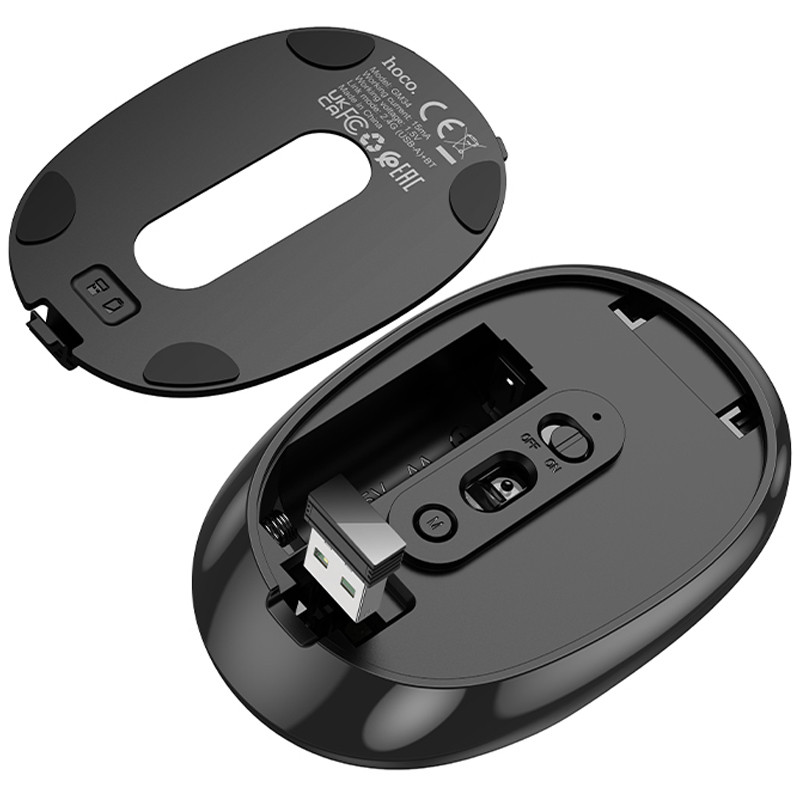 Миша Hoco GM34 Nuevo dual-mode (Black metal gray) в магазині vchehle.ua