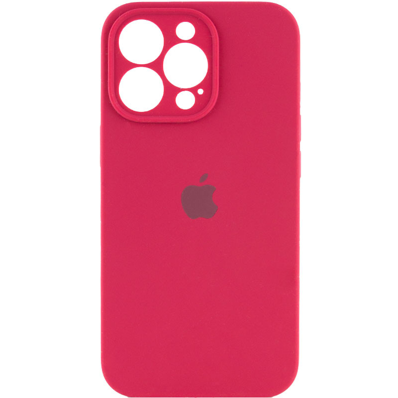 Чохол Silicone Case Full Camera Protective (AA) на Apple iPhone 15 Pro (6.1") (Червоний / Rose Red)