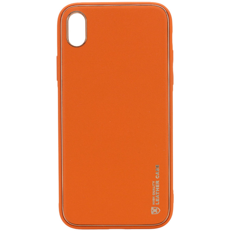 Шкіряний чохол Xshield на Apple iPhone X / XS (5.8") (Помаранчевий / Orange)