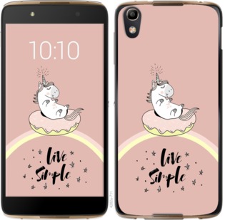 

Чехол Единорожка в пончике для Alcatel idol 4 719692
