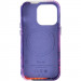 Шкіряний чохол Colour Splash with Magnetic Safe на Apple iPhone 14 Pro Max (6.7") (Purple / Pink) в магазині vchehle.ua