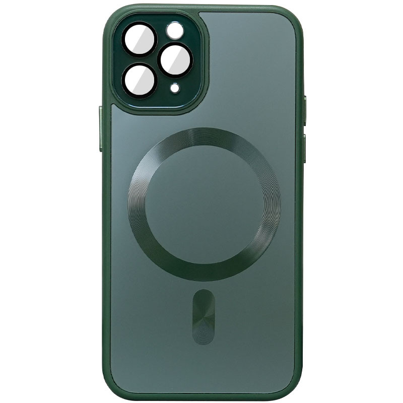 Чохол TPU+Glass Sapphire Midnight with Magnetic Safe на Apple iPhone 12 Pro (6.1") (Зелений / Forest green)