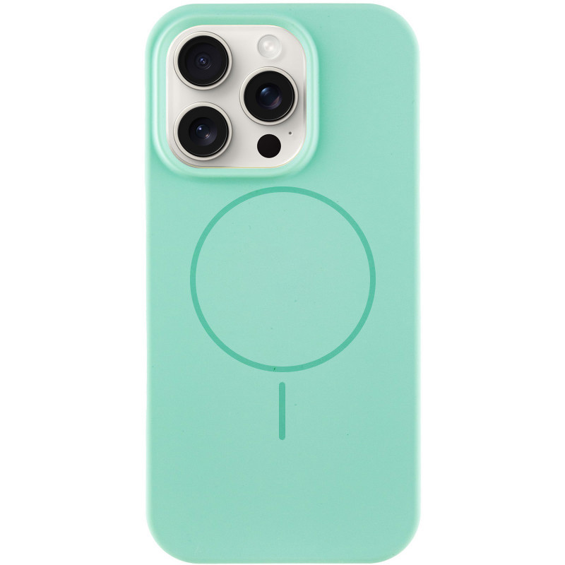 Чохол Silicone Case Full Protective (AA) NO LOGO with Magnetic Safe на Apple iPhone 16 Pro (6.3") (Зелений / Spearmint)