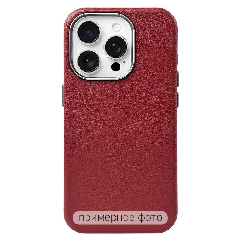 Кожаный чехол Leather Case Metal Buttons для Samsung Galaxy S24 FE (Red)