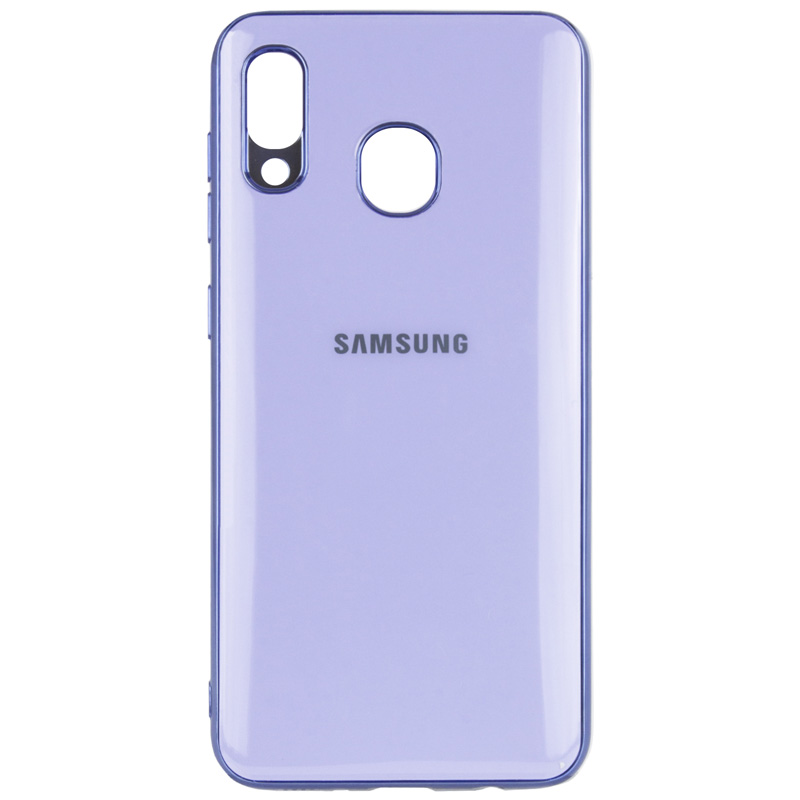 

TPU чехол GLOSSY LOGO для Samsung Galaxy A20 A205F (Сиреневый) 713657