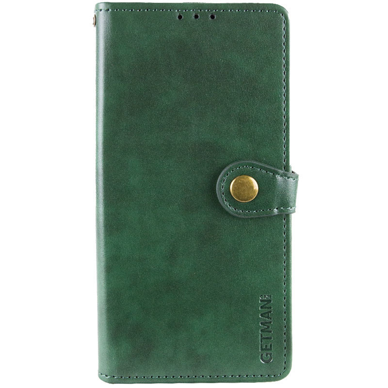 Кожаный чехол-книжка GETMAN Gallant (PU) для Motorola Moto G05 / E15 (Зеленый)