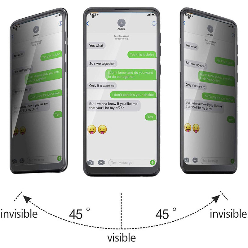 Фото Захисне скло Privacy 5D (full glue) (тех.пак) на Samsung Galaxy A21s (Чорний) на vchehle.ua