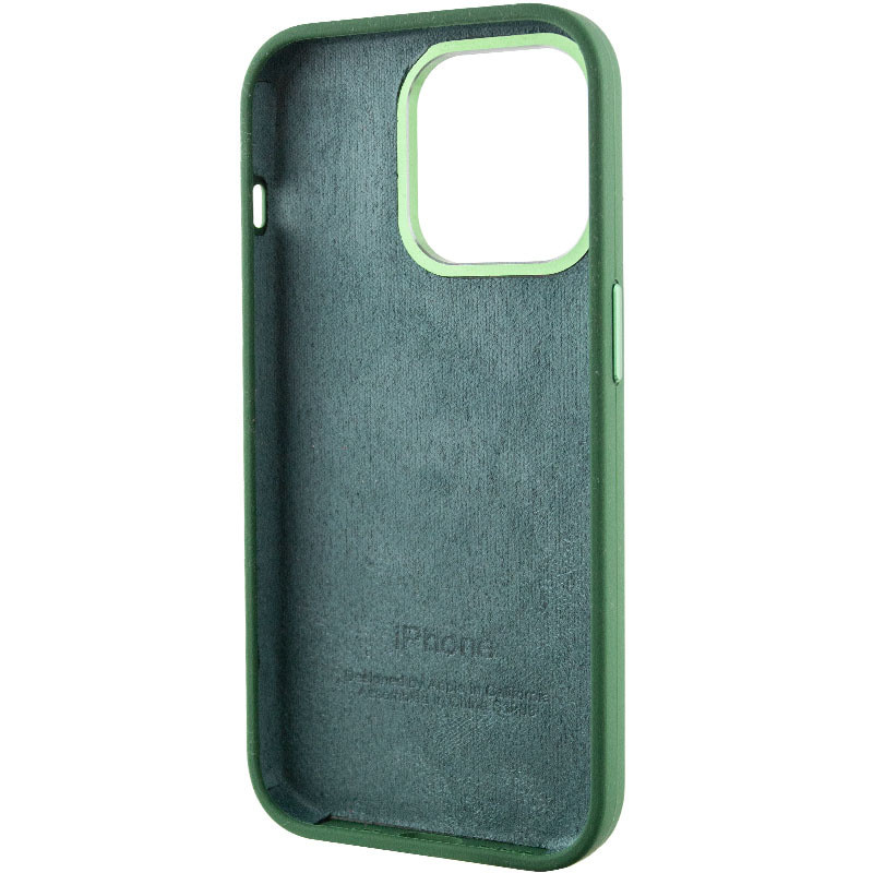 Купити Чохол Silicone Case Metal Buttons (AA) на Apple iPhone 13 Pro (6.1") (Зелений / Clover) на vchehle.ua