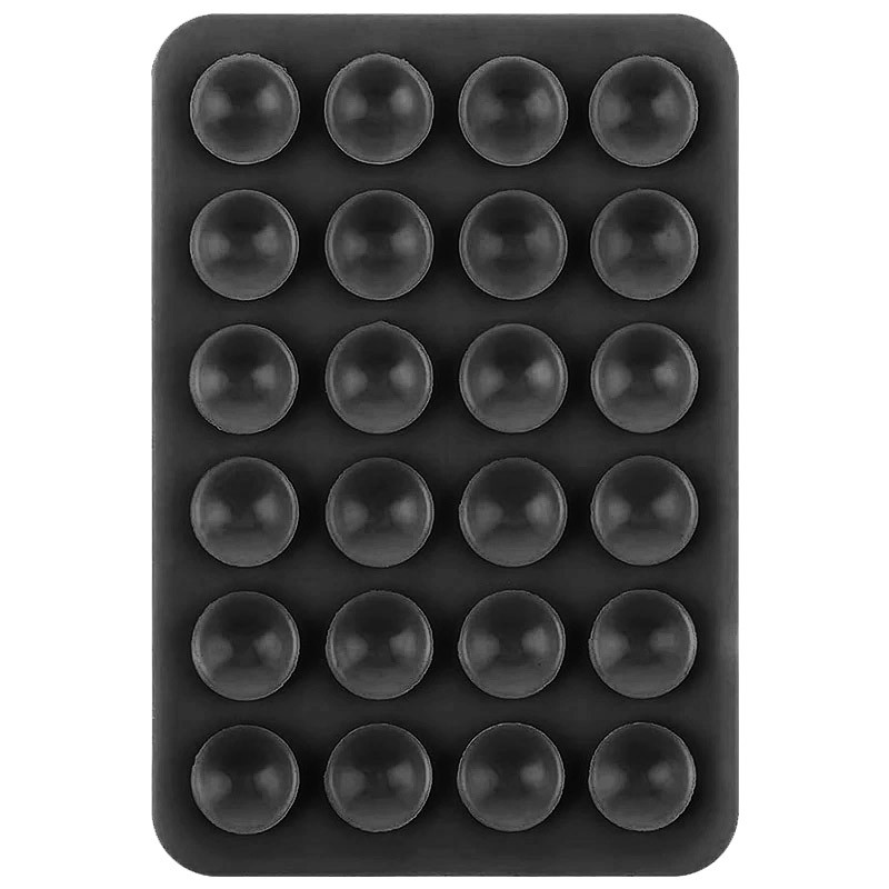 Тримач-присоска для телефону Double Side Silicone 80*55мм (Black)