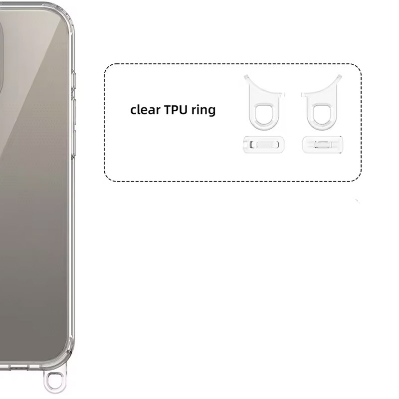 Фото Чохол TPU Transparent with Straps на Apple iPhone 13 Pro (6.1") (Clay) в маназині vchehle.ua