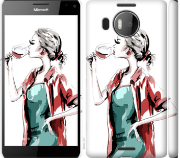 

Чехол Девушка с бокалом для Microsoft Lumia 950 XL Dual Sim 841906