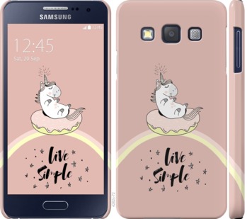 

Чехол Единорожка в пончике для Samsung Galaxy A3 A300H 719164