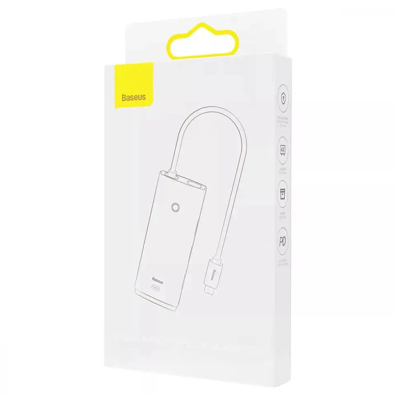 Заказать Переходник HUB Baseus Lite Series 5in1 (Type-C to HDMI + 3xUSB 3.0 + PD) (WKQX04) (Черный) на vchehle.ua