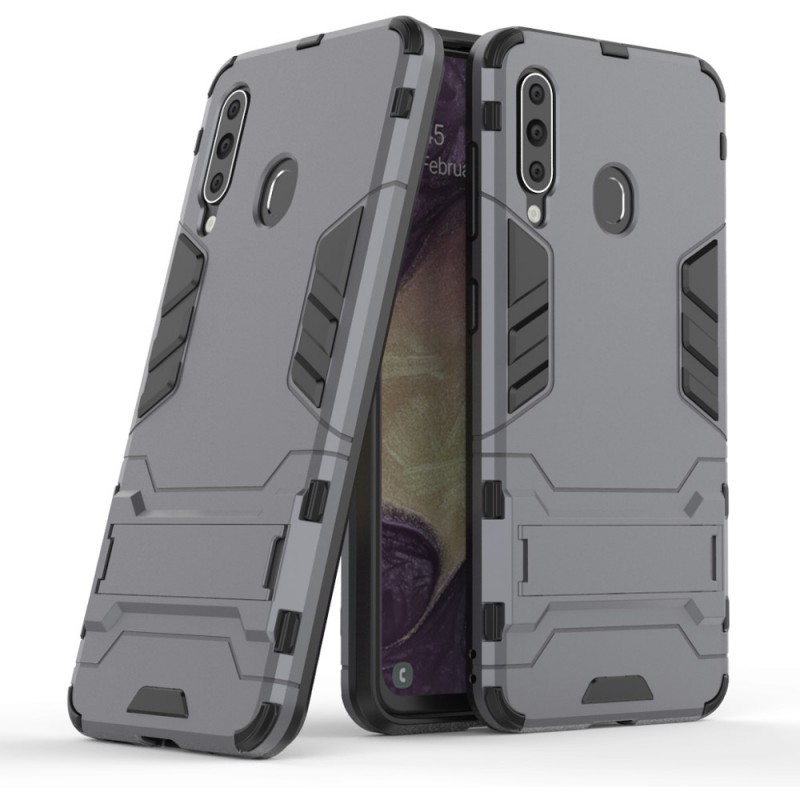 

Ударопрочный чехол-подставка Transformer для Samsung Galaxy A60 (A606F) с мощной защитой корпуса (Металл / Gun Metal) 707513