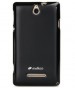 #TPU чехол Melkco Poly Jacket для Sony Xperia C (S39h) (+ мат.пленка) (Черный (Soft touch))