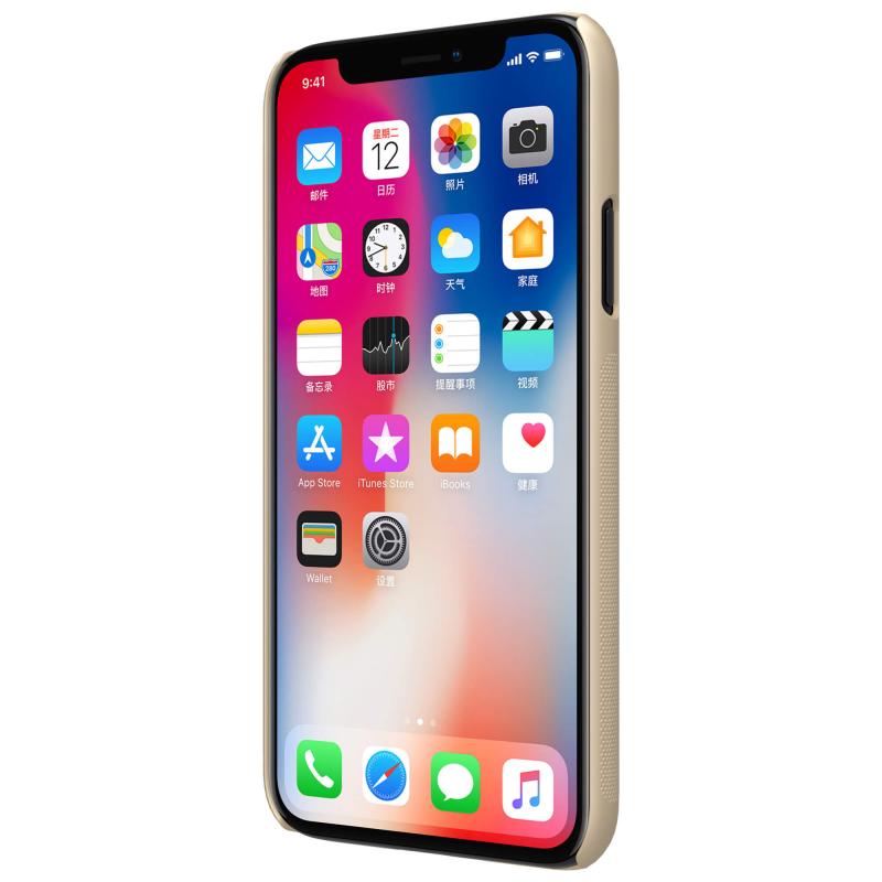 Чехол Nillkin Matte для Apple iPhone X (5.8") / XS (5.8") (Золотой) в магазине vchehle.ua