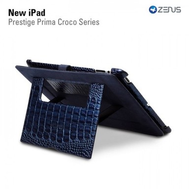 Кожаный чехол  Zenus Prestige Prima Croco Series для New iPad 3 / iPad 2