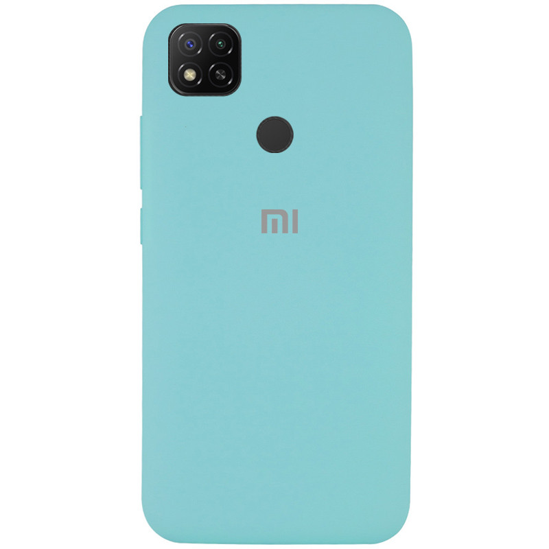 Чохол Silicone Cover Full Protective (AA) на Xiaomi Redmi 9C (Бірюзовий / Ice Blue)