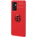 Фото TPU чехол Deen ColorRing под магнитный держатель (opp) для Samsung Galaxy A52 4G / A52 5G / A52s (Красный / Красный) на vchehle.ua