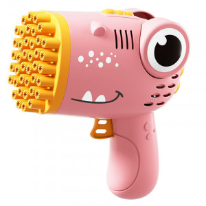 Пистолет для мыльных пузырей Dinosaur Bubble Gun с насадкой на 40 отверстий 50ml