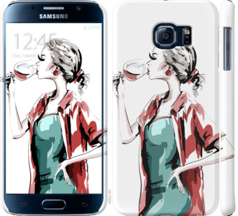 

Чехол Девушка с бокалом для Samsung Galaxy S6 G920 841305