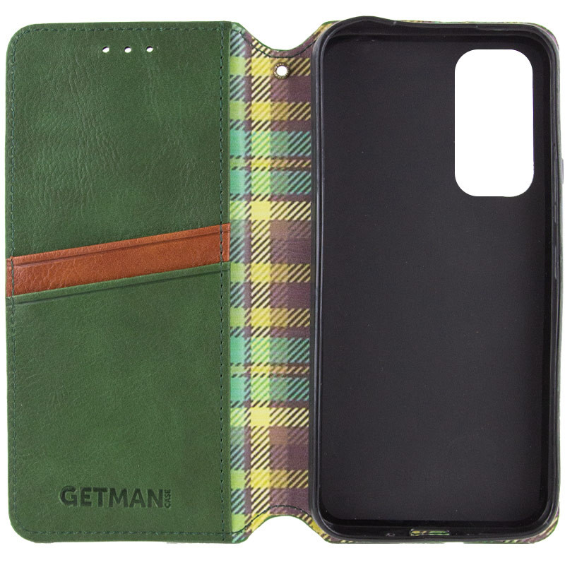 Фото Кожаный чехол-книжка GETMAN Cubic (PU) для Samsung Galaxy M35 5G (Зеленый) в магазине vchehle.ua