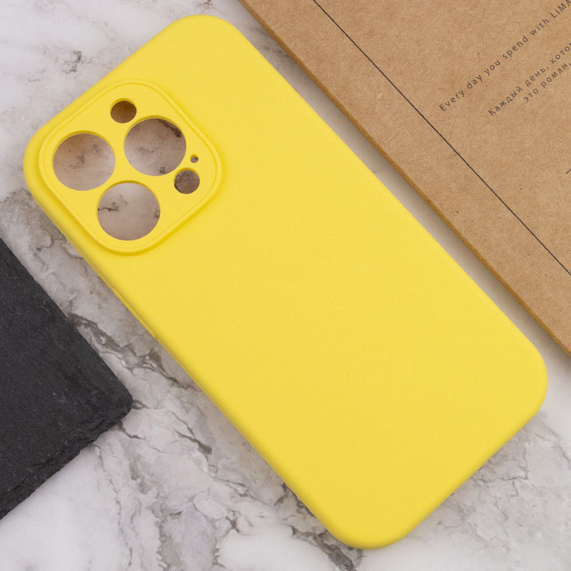 Чехол Silicone Case Full Camera Protective (AA) NO LOGO для Apple iPhone 14 Pro (6.1") (Желтый / Yellow) в магазине vchehle.ua