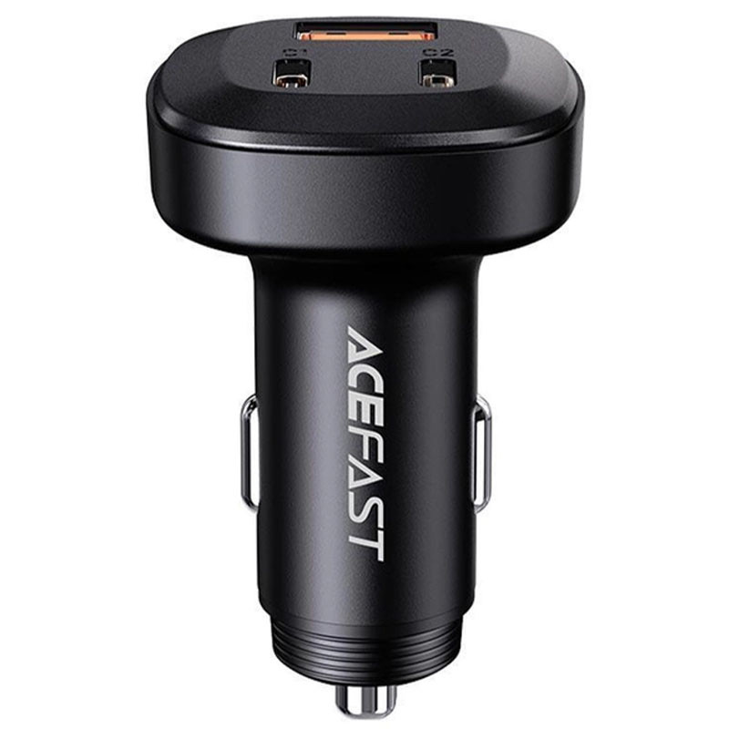 АЗУ Acefast B3 66W(USB-C+USB-C+USB-A) three-port metal car charger