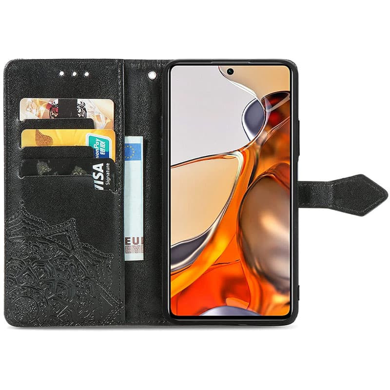 Фото Шкіряний чохол-книжка Art Case з візитницею на Xiaomi Redmi Note 11 (Global) / Note 11S (Чорний) в маназині vchehle.ua
