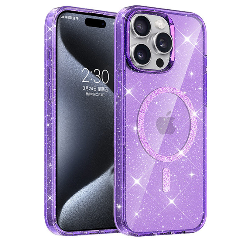 Чохол TPU Eclipse Sparkle (MagFit) на Apple iPhone 15 Pro Max (6.7") (Purple)