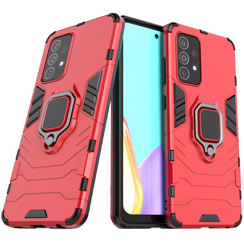 Ударопрочный чехол Transformer Ring for Magnet для Samsung Galaxy A72 4G / A72 5G (Красный / Dante Red)