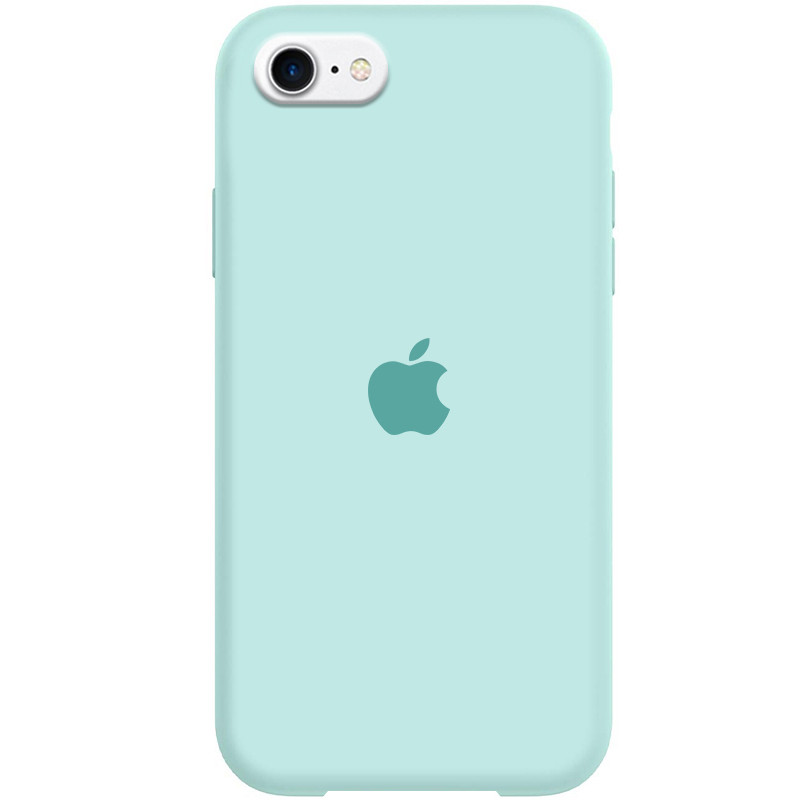 Чехол Silicone Case Full Protective (AA) для Apple iPhone SE (2020) (Бирюзовый / Turquoise)