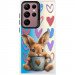 TPU+PC чохол TakiTaki Love magic glow для Samsung Galaxy S22 Ultra (Sweet rabbit / Pink / Purple)