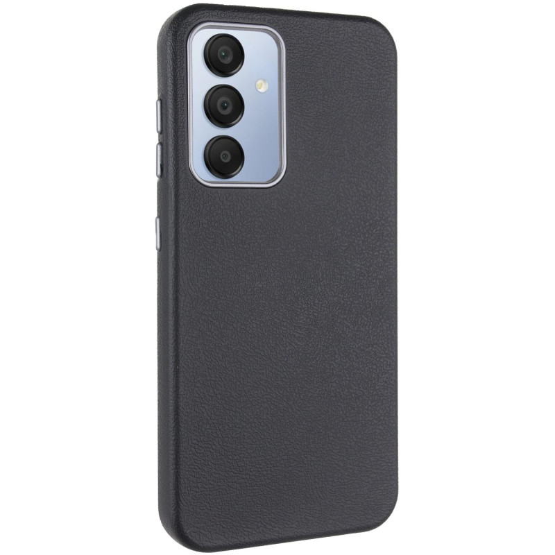 Кожаный чехол Leather Case Metal Buttons для Samsung Galaxy S24 / S25 (Black)