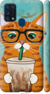 Чехол Зеленоглазый кот в очках для Samsung Galaxy M31 M315F