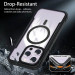 Фото TPU+PC чохол Defense Clear with Magnetic Safe на Apple iPhone 15 Pro (6.1") (Чорний) в маназині vchehle.ua