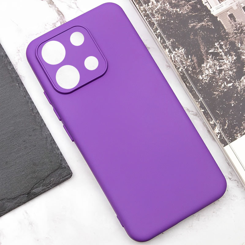 Фото Чехол TPU GETMAN Liquid Silk Full Camera для Xiaomi Redmi Note 13 4G (Фиолетовый / Purple) на vchehle.ua