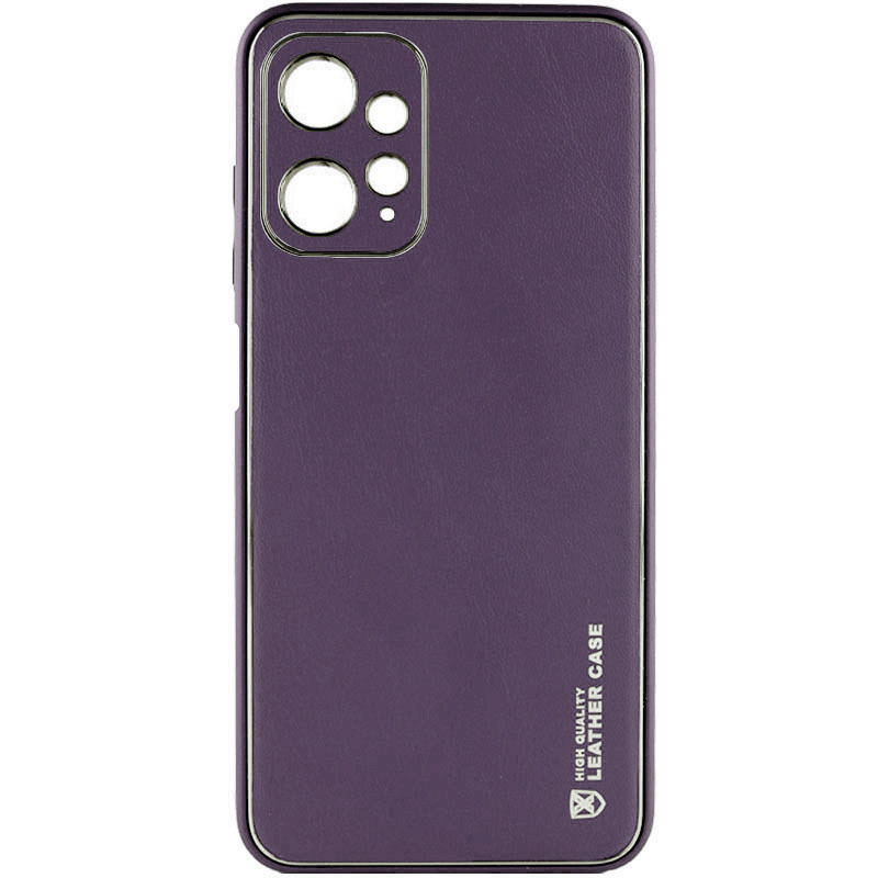 Кожаный чехол Xshield для Xiaomi Redmi Note 12 4G (Фиолетовый / Dark Purple)