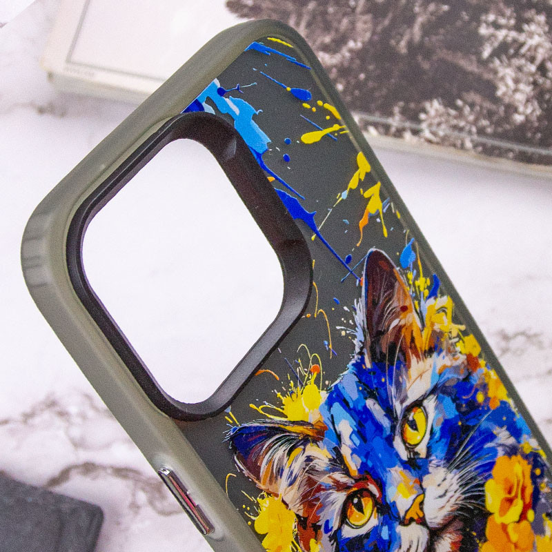 TPU+PC чохол TakiTaki Magic glow на Samsung Galaxy A73 5G (Cat / Black) в магазині vchehle.ua