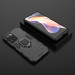 Заказать Ударопрочный чехол Transformer Ring for Magnet для Xiaomi Redmi Note 11 Pro 4G/5G / 12 Pro 4G (Черный / Soul Black) на vchehle.ua
