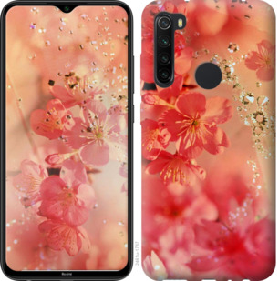 

Чехол Розовые цветы для Xiaomi Redmi Note 8 779965