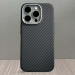 Фото Пластикова накладка Kevlar with Magnetic Safe на Apple iPhone 14 Pro (6.1") (Carbon) в маназині vchehle.ua