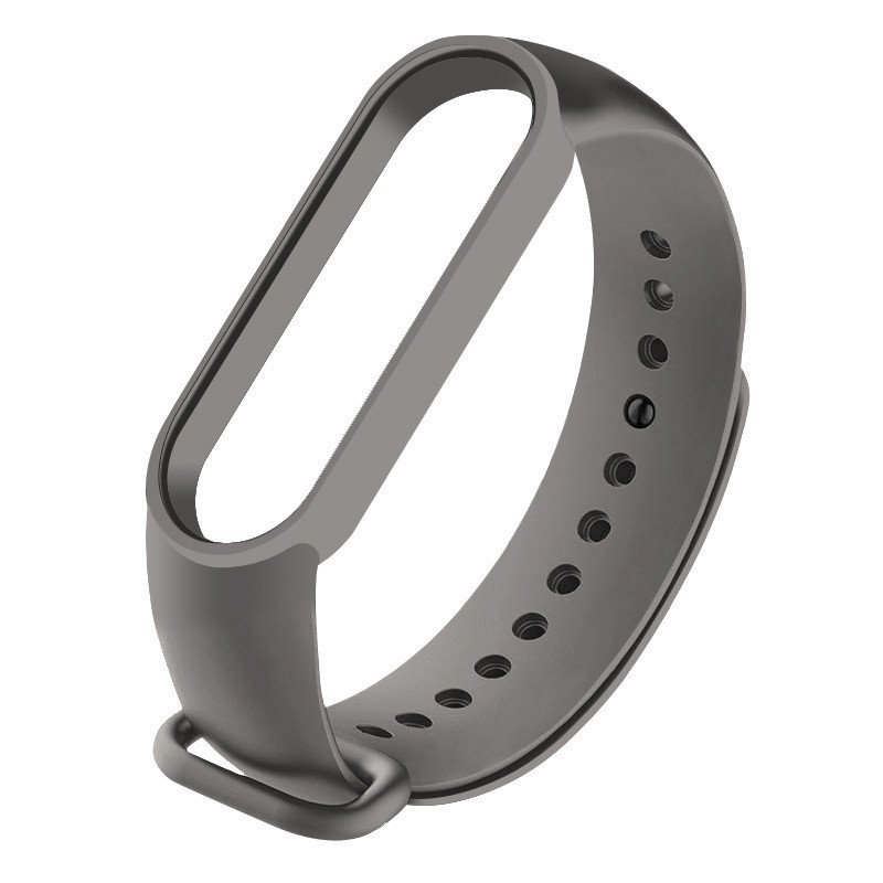 Силіконовий ремінець на Xiaomi Mi Band 3/4 (Сірий / Dark Gray)