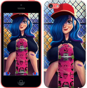 

Чохол Прикольна дівчинка зі скейтбордом на iPhone 5c 618048