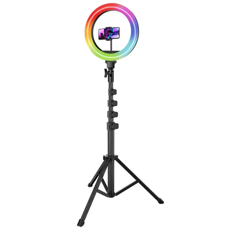 Кільцева світлодіодна LED лампа RGB з триподом Proove Halo (12inch) 10W