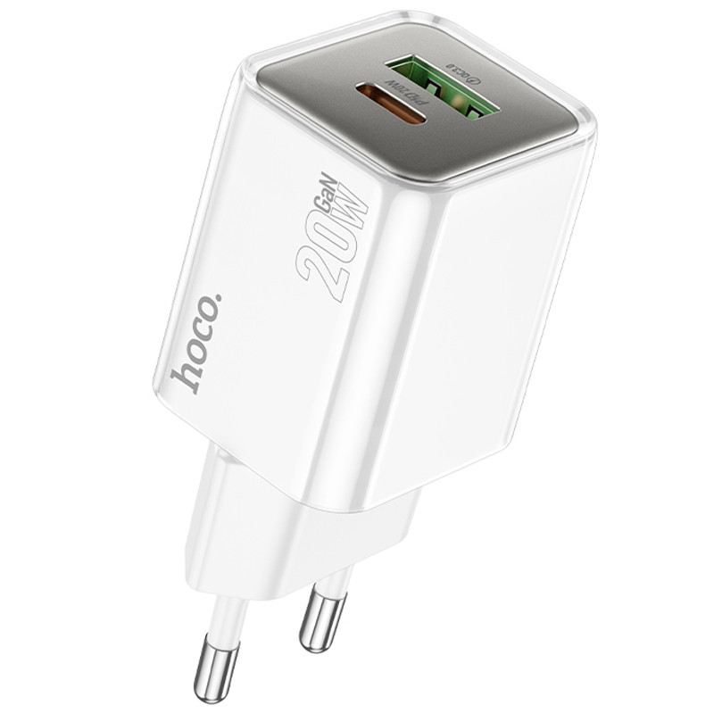 Фото СЗУ Hoco N46 Glorious PD20W+QC3.0 (1USB-A/1C) (White) в магазине vchehle.ua