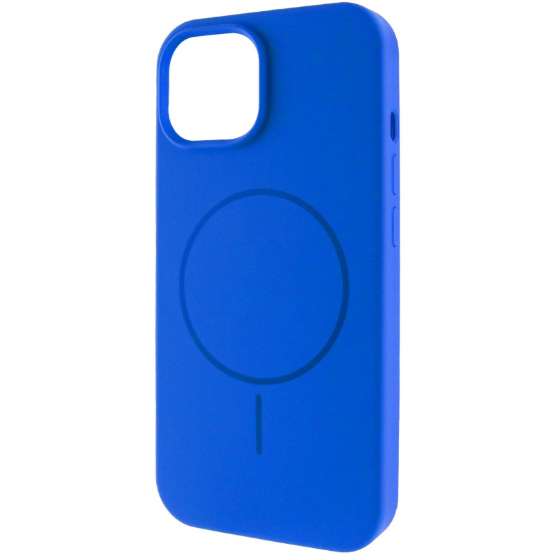 Чехол Silicone Case Full Protective (AA) NO LOGO with Magnetic Safe для Apple iPhone 11 (6.1") (Синий / Capri Blue)