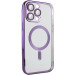 TPU чехол Fibra Chrome with Magnetic safe для Apple iPhone 13 Pro (6.1") (Purple)